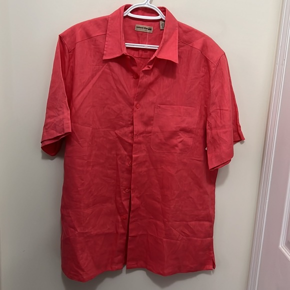 Natural Blue By Visitors Linen Shirt Size Large - Picture 9 of 15